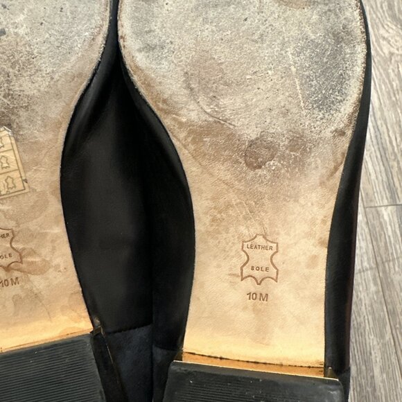 Tory Burch Gigi 20MM Pointy Toe Calf Leather/Suede Flats Size 10 M - Picture 11 of 12
